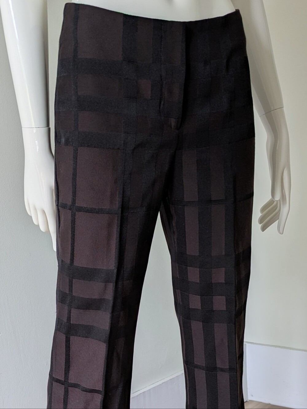 Vintage Burberry London Overdyed Plaid Trousers/Pants - Made In Italy - Sz 4 - Picture 6 of 17